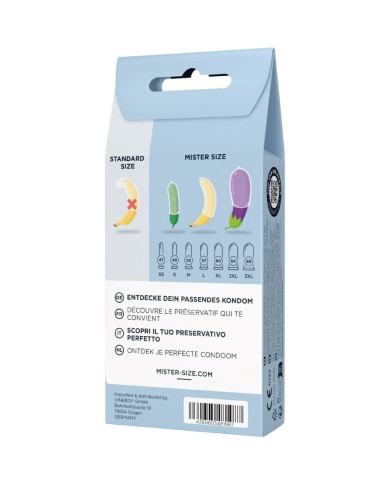 MISTER SIZE TEST SET 3 PRESERVATIVOS DIFERENTES TALLAS CINTA METRICA