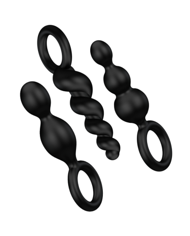 SATISFYER ANAL PLUGS SET 3 PCS NEGRO