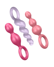 SATISFYER ANAL PLUGS SET 3 PCS TRICOLOR