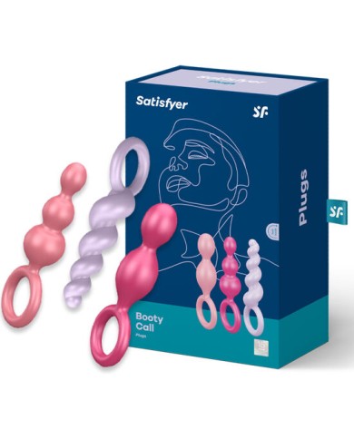 SATISFYER ANAL PLUGS SET 3 PCS TRICOLOR