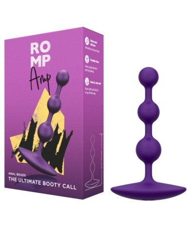 ROMP AMP PURPLE BOLAS ANALES FLEXIBLES DE SILICONA 125 CM MORADO