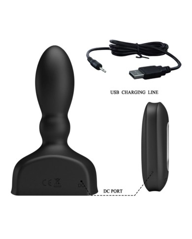 MR PLAY PLUG ANAL HINCHABLE NEGRO CONTROL REMOTO