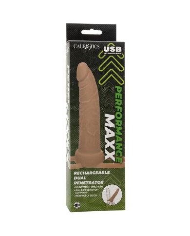CALEXOTICS PERFORMANCE MAXX DOBLE PENETRADOR RECARGABLE PIEL CLARO