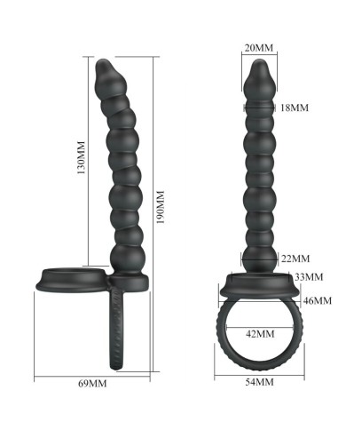 PRETTY LOVE DILLION ANILLO PENE PARA DONLE PENETACION NEGRO