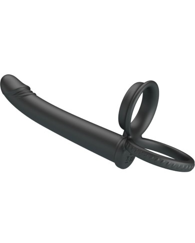 PRETTY LOVE MOSES ANILLO DOBLE PENE PARA DONLE PENETACION NEGRO