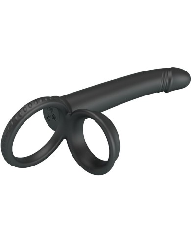 PRETTY LOVE MOSES ANILLO DOBLE PENE PARA DONLE PENETACION NEGRO