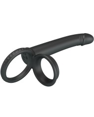 PRETTY LOVE MOSES ANILLO DOBLE PENE PARA DONLE PENETACION NEGRO