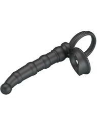 PRETTY LOVE TATUM ANILLO VIBRADOR PENE CON PLUG 10 VIBRACIONES NEGRO
