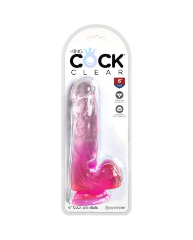 KING COCK CLEAR PENE REALISTICO CON TESTICULOS 135 CM ROSA KING COCK CLEAR PENE REALISTICO CON TESTICULOS 135 CM ROSA