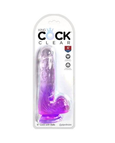 KING COCK CLEAR PENE REALISTICO CON TESTICULOS 135 CM MORADO KING COCK CLEAR PENE REALISTICO CON TESTICULOS 135 CM MORADO