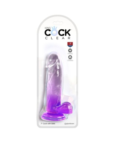 KING COCK CLEAR PENE REALISTICO CON TESTICULOS 152 CM MORADO KING COCK CLEAR PENE REALISTICO CON TESTICULOS 152 CM MORADO