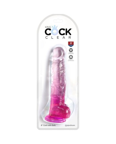 KING COCK CLEAR PENE REALISTICO CON TESTICULOS 165 CM ROSA KING COCK CLEAR PENE REALISTICO CON TESTICULOS 165 CM ROSA