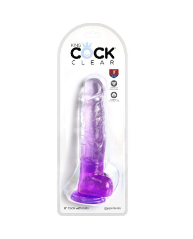 KING COCK CLEAR PENE REALISTICO CON TESTICULOS 165 CM MORADO KING COCK CLEAR PENE REALISTICO CON TESTICULOS 165 CM MORADO