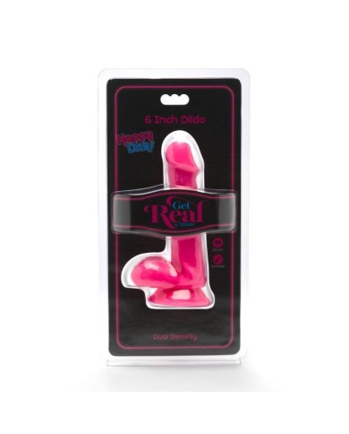 GET REAL HAPPY DICKS DILDO 12 CM CON TESTICULOS ROSA GET REAL HAPPY DICKS DILDO 12 CM CON TESTICULOS ROSA