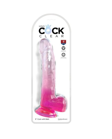 KING COCK CLEAR DILDO CON TESTICULOS 203 CM ROSA KING COCK CLEAR DILDO CON TESTICULOS 203 CM ROSA