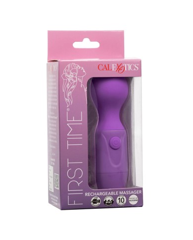 CALEXOTICS FIRST TIME MASAJEADOR RECARGABLE 10 VIBRACIONES VIOLETA