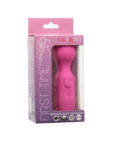 CALEXOTICS FIRST TIME MASAJEADOR RECARGABLE 10 VIBRACIONES ROSA