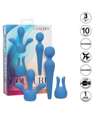 CALEXOTICS COUTURE KIT VIBRADOR WAND 10 VIBRACIONES AZUL