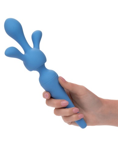 CALEXOTICS COUTURE KIT VIBRADOR WAND 10 VIBRACIONES AZUL