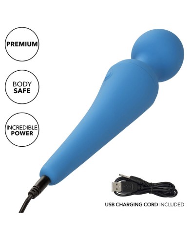 CALEXOTICS COUTURE KIT VIBRADOR WAND 10 VIBRACIONES AZUL