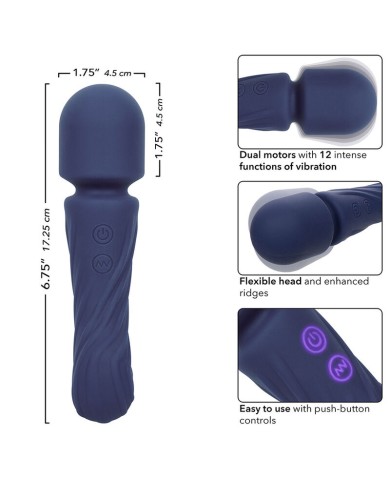 CALEXOTICS CHARISMA ALLURE MASAJEADOR DOBLE MOTOR 12 FUNCIONES 1725 CM X 45 CM MORADO