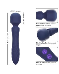 CALEXOTICS CHARISMA MYSTIQUE MASAJEADOR DOBLE MOTOR 12 FUNCIONES 215 CM X 45 CM MORADO