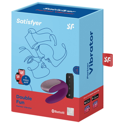 SATISFYER DOUBLE FUN PARTNER VIBRADOR LILA