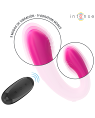 INTENSE JANET ESTIMULADOR Y VIBRADOR DUAL EN FORMA DE U CON CONTROL REMOTO ROSA