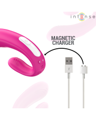 INTENSE JANET ESTIMULADOR Y VIBRADOR DUAL EN FORMA DE U CON CONTROL REMOTO ROSA