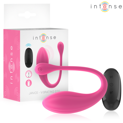 INTENSE JANICE HUEVO VIBRADOR U DOBLE ESTIMULACION 10 VIBRACIONES ROSA CONTROL REMOTO