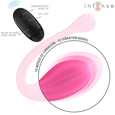 INTENSE JANICE HUEVO VIBRADOR U DOBLE ESTIMULACION 10 VIBRACIONES ROSA CONTROL REMOTO