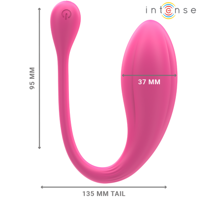 INTENSE JANICE HUEVO VIBRADOR U DOBLE ESTIMULACION 10 VIBRACIONES ROSA CONTROL REMOTO