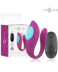 INTENSE ANNIE ESTIMULADOR VIBRADOR FORMA DE U MORADO CONTROL REMOTO