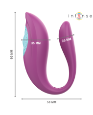 INTENSE ANNIE ESTIMULADOR VIBRADOR FORMA DE U MORADO CONTROL REMOTO