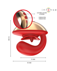 INTENSE MARIAH VIBRADOR ESTIMULADOR EN FORMA DE U 10 VIBRACIONES ROJO