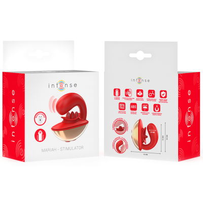 INTENSE MARIAH VIBRADOR ESTIMULADOR EN FORMA DE U 10 VIBRACIONES ROJO