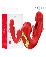 INTENSE NATHY VIBRADOR DOBLE CON BOCA ESTIMULADORA MULTIFUNCION ROJO