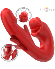 INTENSE NATHY VIBRADOR DOBLE CON BOCA ESTIMULADORA MULTIFUNCION ROJO