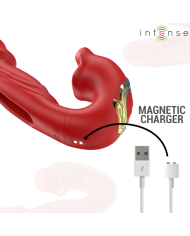 INTENSE NATHY VIBRADOR DOBLE CON BOCA ESTIMULADORA MULTIFUNCION ROJO