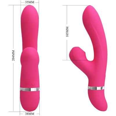 PRETTY LOVE WILLOW VIBRADOR Y SUCCIONADOR RABBIT