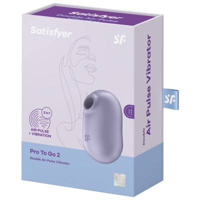 SATISFYER PRO TO GO 2 ESTIMULADOR Y VIBRADOR DOBLE BEIGE