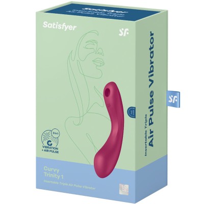 SATISFYER CURVE TRINITY 1 AIR PULSE VIBRATION GRIS