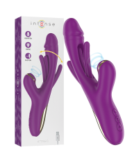 INTENSE ATENEO VIBRADOR MULTIFUNCION RECARGABLE 7 VIBRACIONES CON LENGUA OSCILANTE Y SUCCIONADOR MORADO