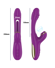 INTENSE ATENEO VIBRADOR MULTIFUNCION RECARGABLE 7 VIBRACIONES CON LENGUA OSCILANTE Y SUCCIONADOR MORADO