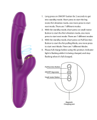 INTENSE ATENEO VIBRADOR MULTIFUNCION RECARGABLE 7 VIBRACIONES CON LENGUA OSCILANTE Y SUCCIONADOR MORADO