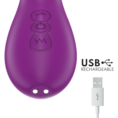 INTENSE ATENEO VIBRADOR MULTIFUNCION RECARGABLE 7 VIBRACIONES CON LENGUA OSCILANTE Y SUCCIONADOR MORADO