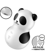 SATISFYER POCKET PANDA ESTIMULADOR VIBRADOR BLANCO Y NEGRO