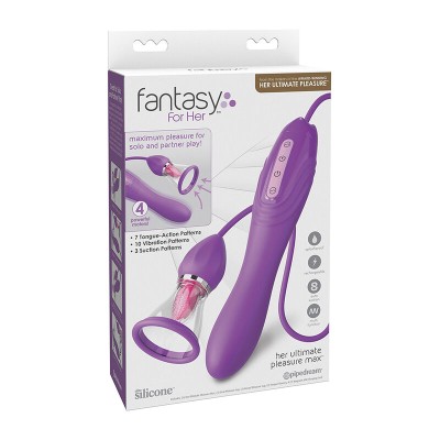 FANTASY FOR HER ULTIMATE PLEASURE MAX MANGUERA DE SUCCION CON LENGUA ESTIMULADORA MORADO