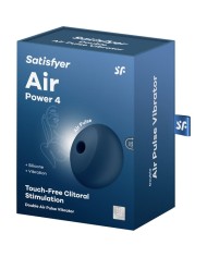 SATISFYER AIR POWER 4 ESTIMULADOR VIBRADOR 12 VIBRACIONES AZUL