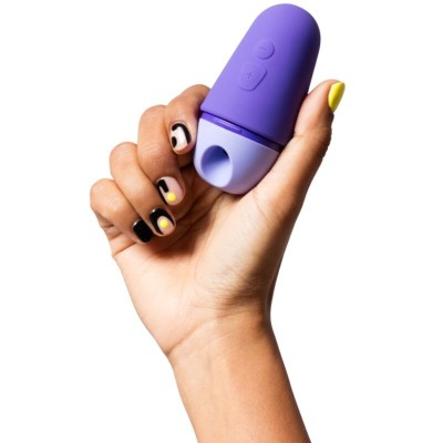 ROMP FREE X ESTIMULADOR DE CLITORIS CON TAPA 10 NIVELES RECARGABLE MORADO